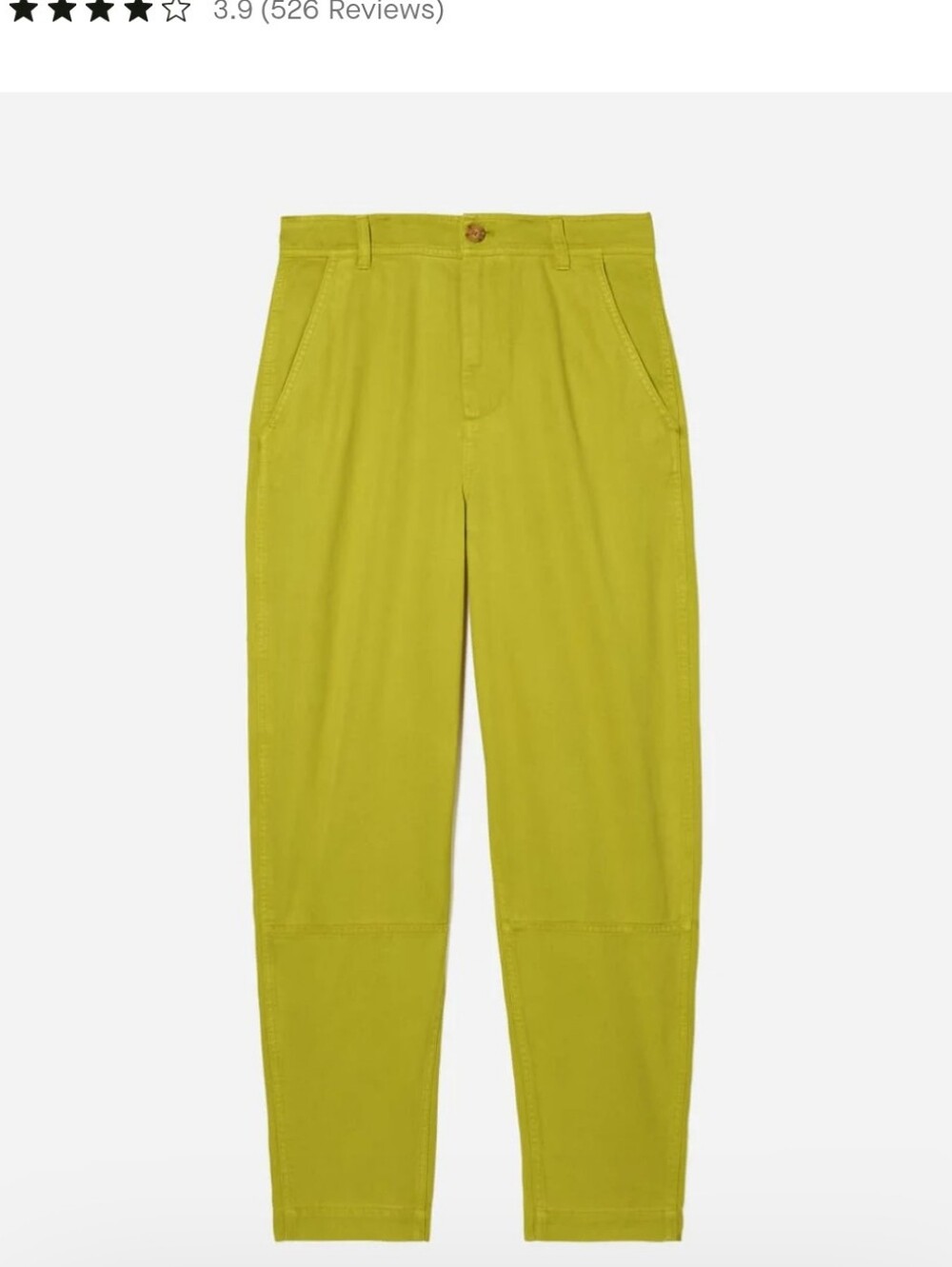 Everlane High-Rise Relaxed Olive Green Chino - Picture 6 of 8